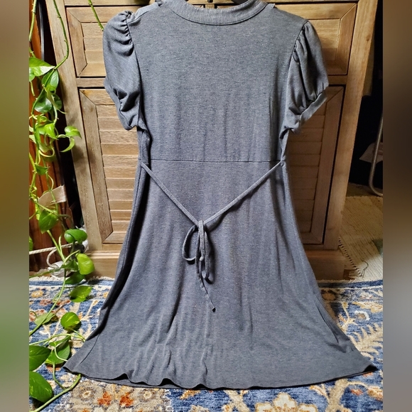 Speechless Dark Gray Ruffled Dress - Picture 2 of 8